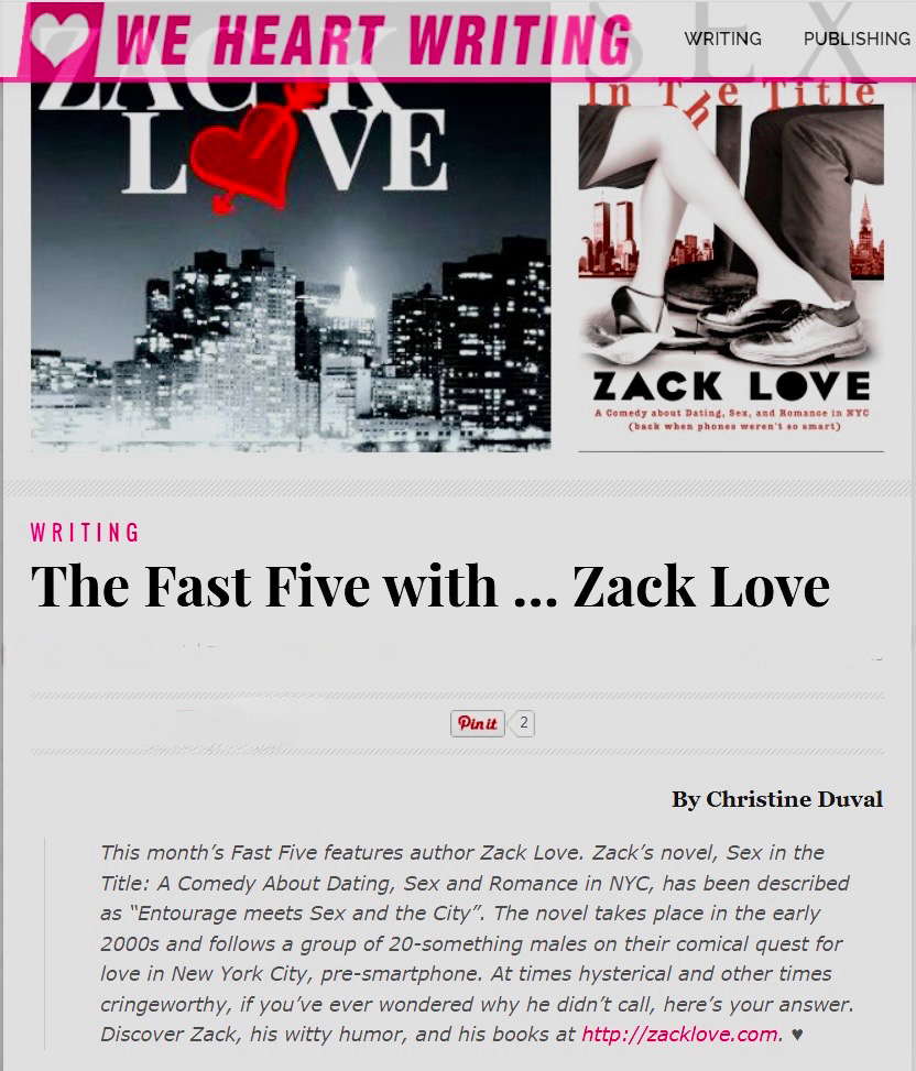 The Fast Five with… Zack Love